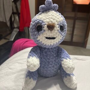 Plush Blue and White Sloth Toy